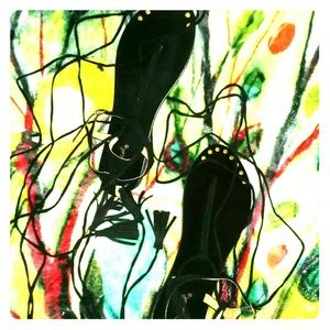 NWOT Qupid Brass & Tassels Lace Up ATHENA Sandals